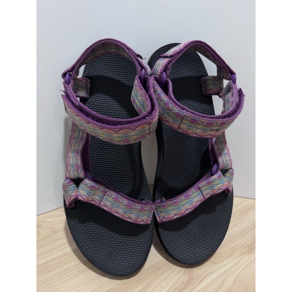 Teva Original Universal Miramar Fade Dark Purple Sandals Geometric Womens Size 8